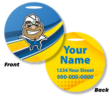 Load image into Gallery viewer, HSSD Aluminum 2 Sided Bag Tag - Personalized