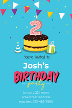 Load image into Gallery viewer, Birthday Invite - 4 x 6
