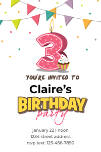 Birthday Invite - 4 x 6