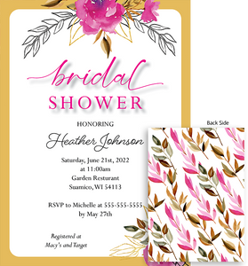 Bridal Shower Invitation - Vertical
