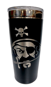 Stainless Steel  22 oz.  Pirate Engraved Tumbler - Personalized