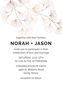 Wedding Invitation - 1 Sided